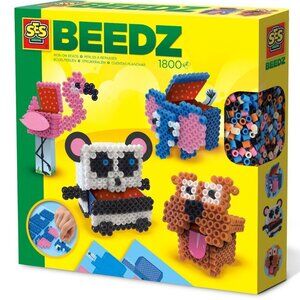 New in Box SES Iron on Beads Beedz 3D Animal Box 1800 Pcs w/Accessories Age 5+
